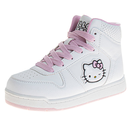 Sanrio Hello Kitty High-Top Toddler Girls Sneakers - Sneaker Ankle Hightops Lightweight Athletic Breathable Casual Shoes