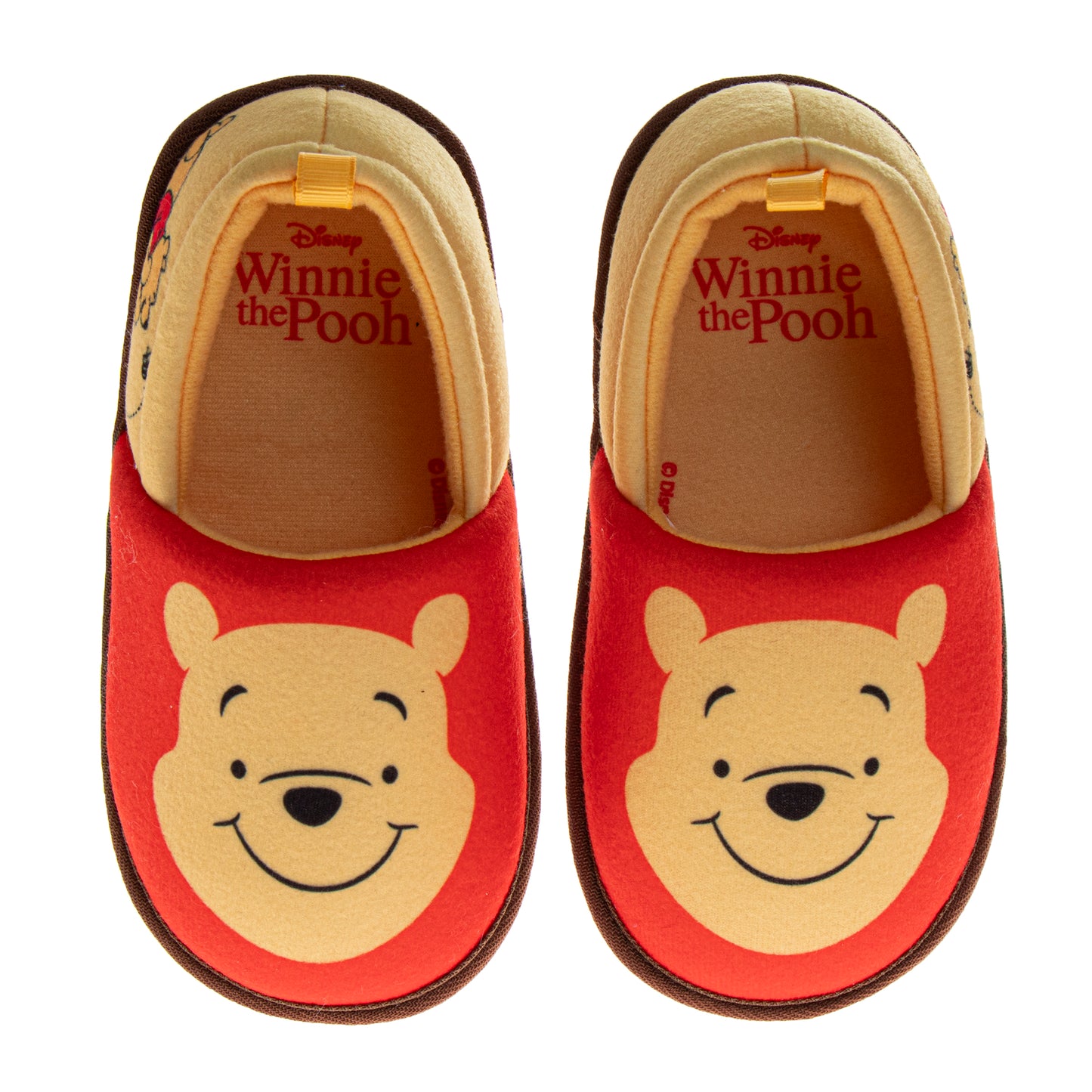Disney Winnie the Pooh Boys/Girls Slippers - Pooh Plush Warm Soft Aline Comfy Lightweight House Shoes (5-10 toddler)