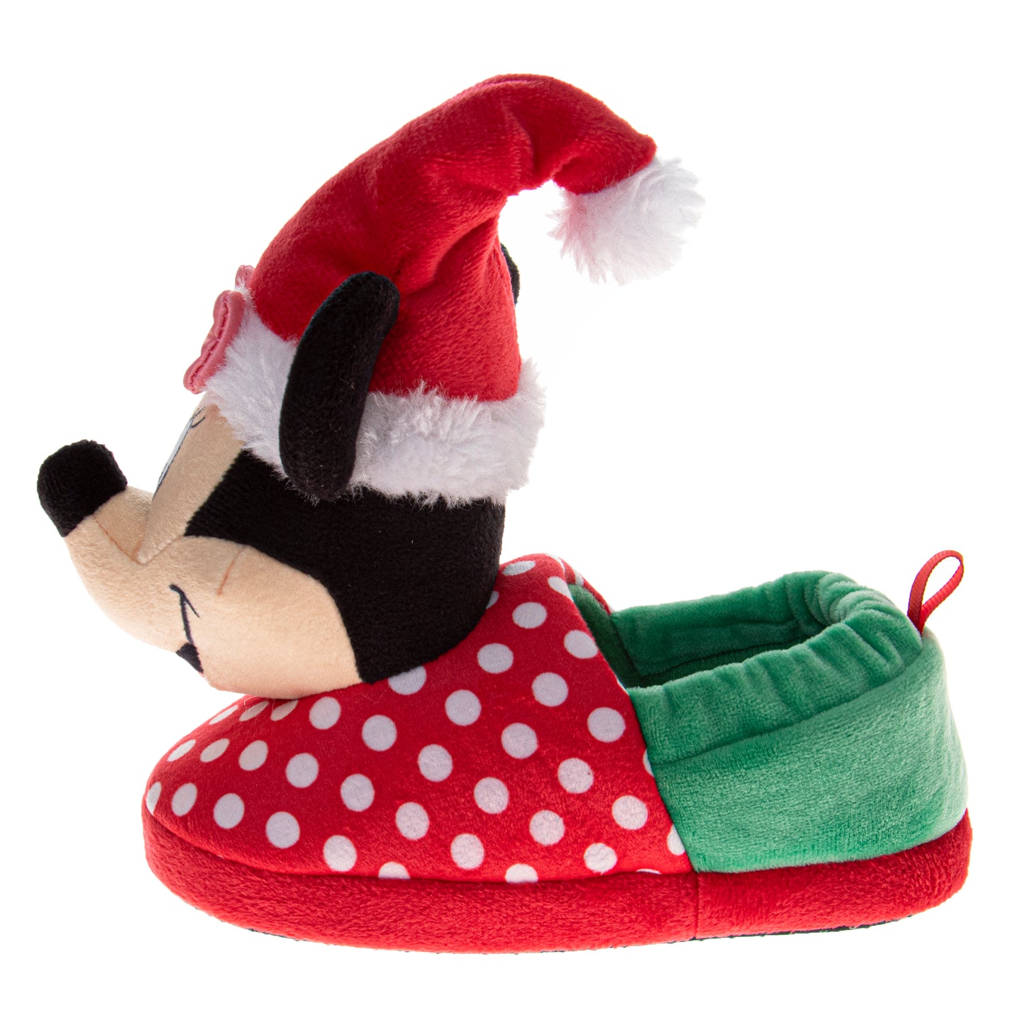 Disney Mickey Mouse Christmas Boys Slippers Cozy Plush Santa House Shoes Size Toddler