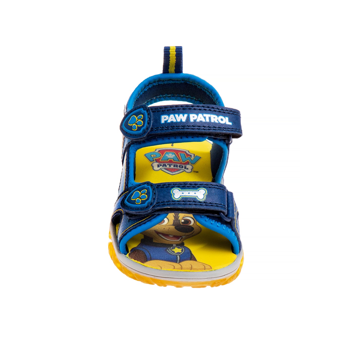 Paw Patrol Chase Marshall Light up Summer Boys Sandals - Hook & Loop Adjustable Strap Open Toe Sandal Water Shoe - Blue (sizes 6-12 Toddler)