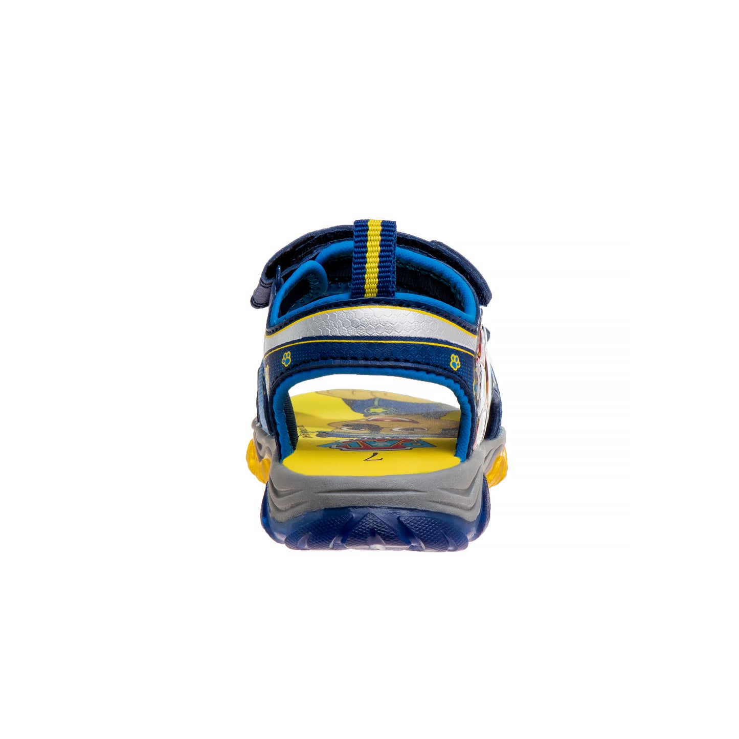 Paw Patrol Chase Marshall Light up Summer Boys Sandals - Hook & Loop Adjustable Strap Open Toe Sandal Water Shoe - Blue (sizes 6-12 Toddler)