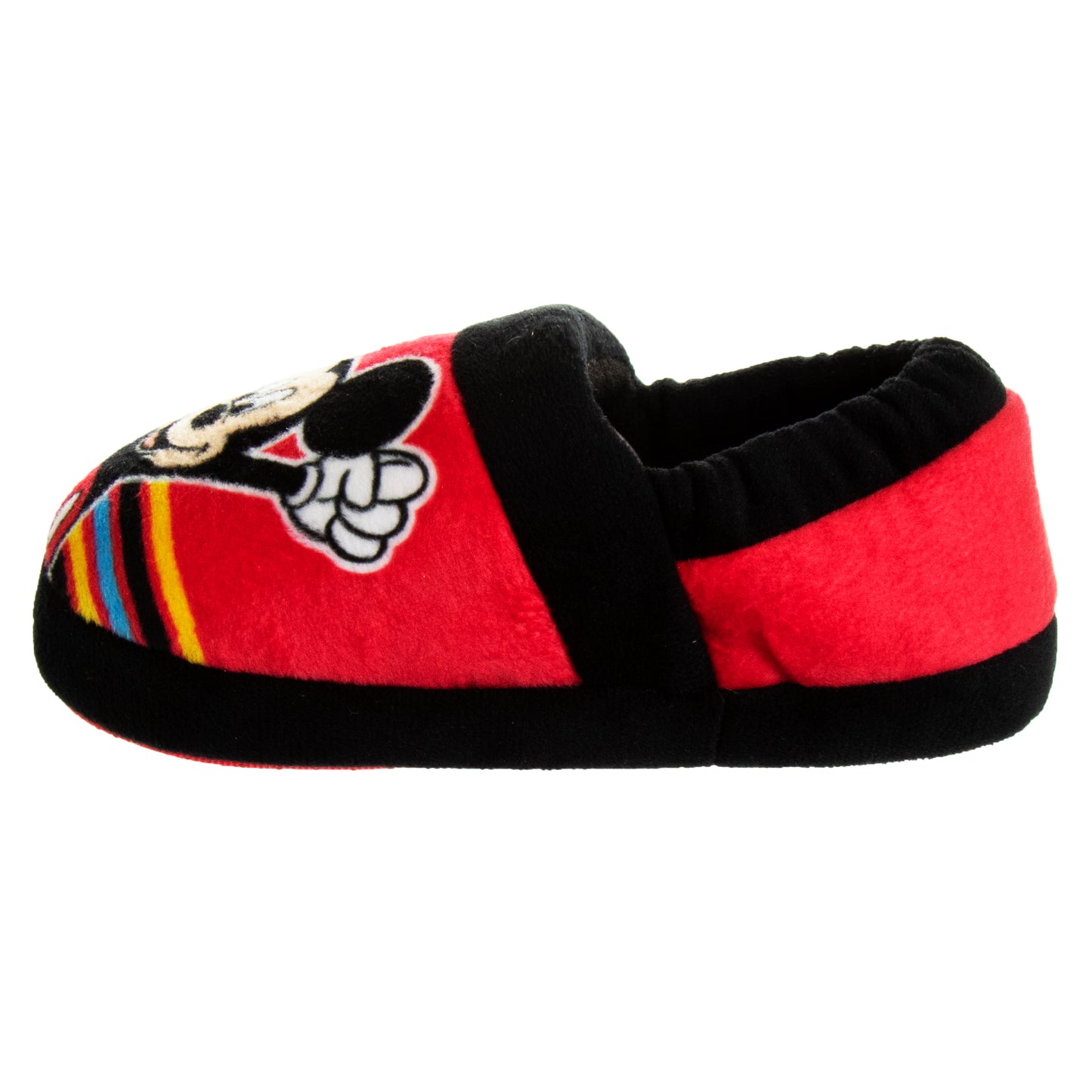 Disney Mickey Mouse Boys Slippers-Plush Lightweight Warm Comfort Soft Aline House Shoes Slippers - Navy Multi (sizes 5-12 Toddler)
