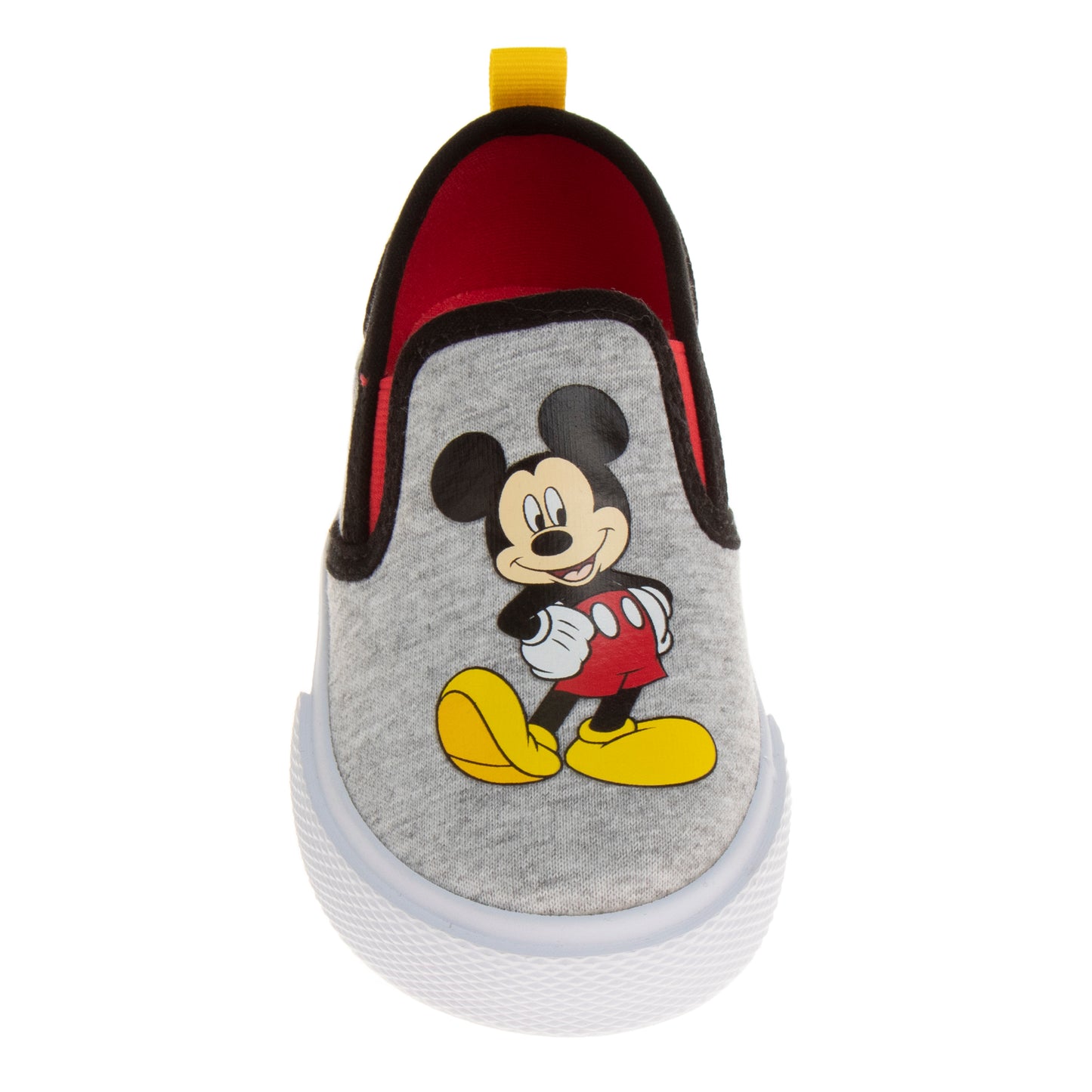 Mickey Mouse Casual No Lace Shoes - Low top Canvas Slip-on Tennis Boys Sneakers - Disney Character sneaker shoe (Size 5-12 Toddler)