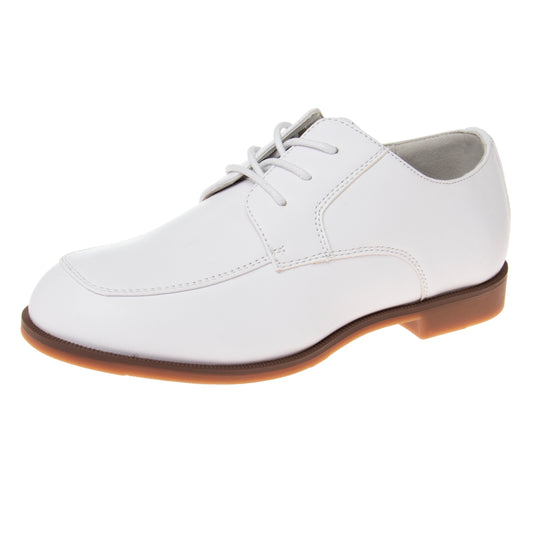 Josmo White Classic Dress Shoes Boys' LaceUp Formal Wear Stylish Elegant Comfort Fit (Little Kid)