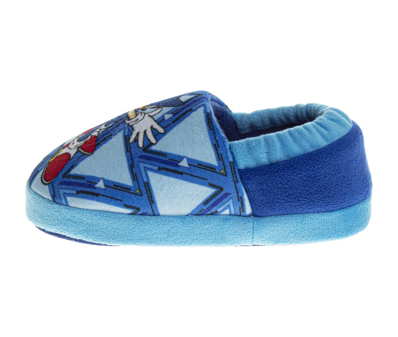 SEGA Sonic the Hedgehog Boys Slippers - House Shoes Lightweight Plush Warm Comfort Soft Aline Slipper (toddlers)