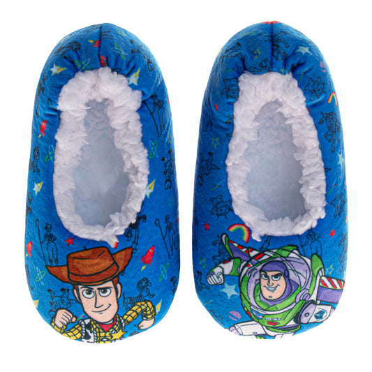 Pixar Toy Story Slippers for Kids Woody & Buzz Comfortable Cozy Indoor Soft (Toddler / Little Kid)