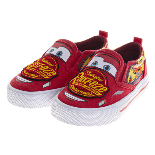 Cars Boys Slip-On Canvas 3D Slippers Featuring Lightning McQueen (Toddler / Little Kid)