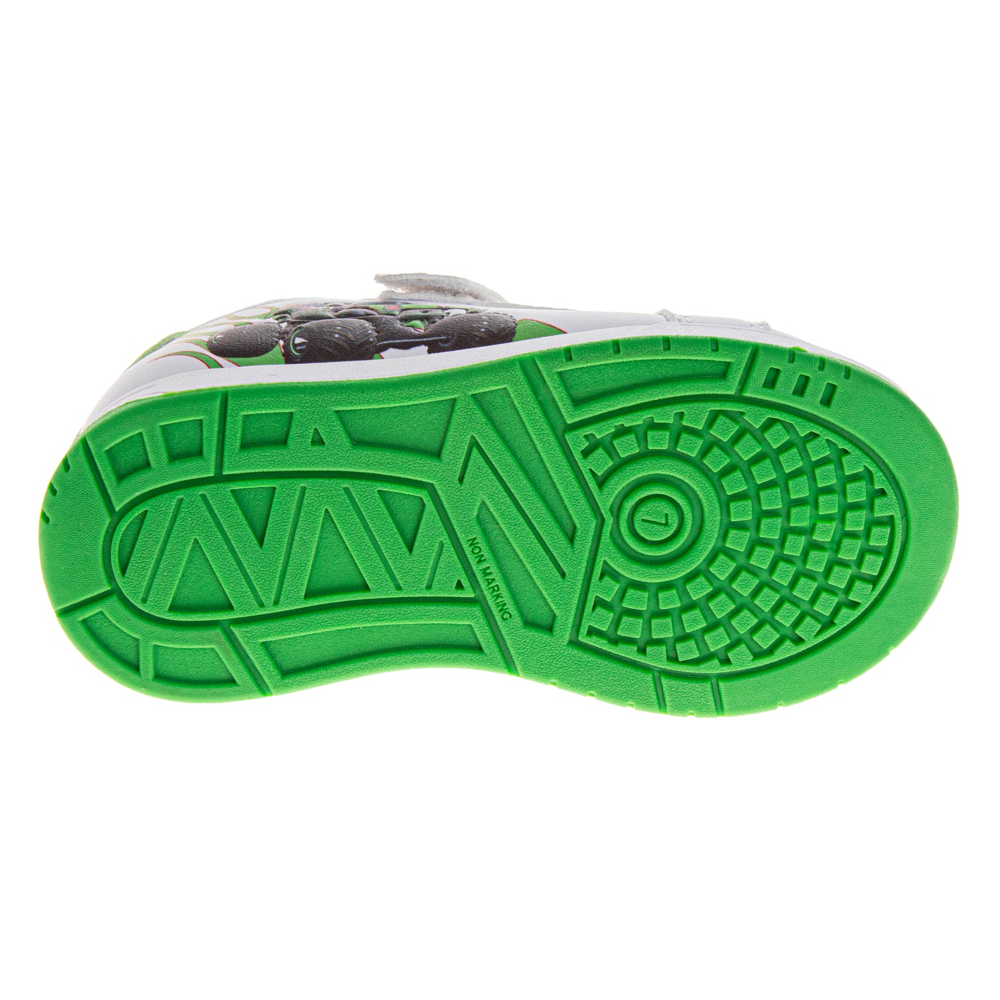 Monster Jam Boys Court Sneakers with Hook and Loop Closure (Little Kid)