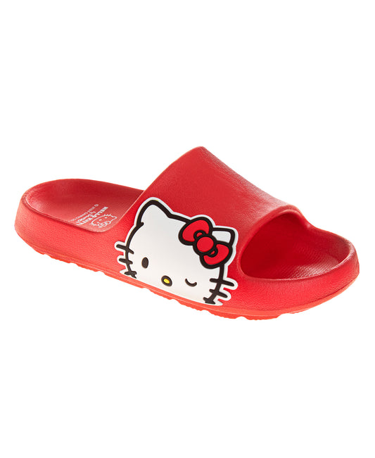 Josmo Sanrio Hello Kitty Girls Slides Open Toe Sandals - Summer Beach Water Pool Shoes