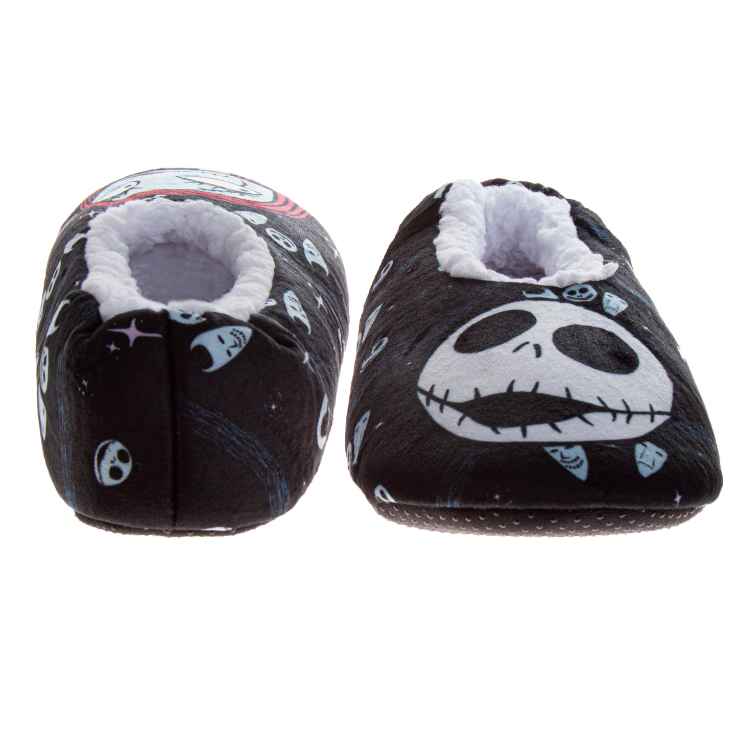 Disney Nightmare Before Christmas Slippers for Women's Jack and Sally Cushioned Plush Home Wear Warm (Women’s / Adult)