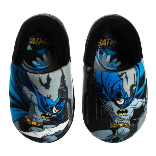 Josmo Boys' Batman Toddler Slipper Dark Knight Superhero Lightweight Comfort Soft Aline Plush House Shoes