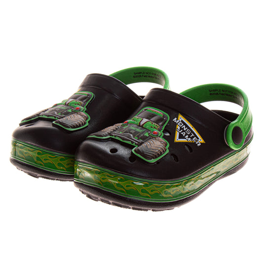 Monster Jam Boys Grave Digger Slip-On Clogs with a Back Strap (Toddler)