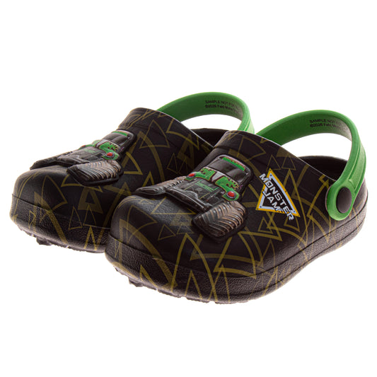 Monster Jam Boys Grave Digger Slip-On Clogs with Back Strap (Toddler)