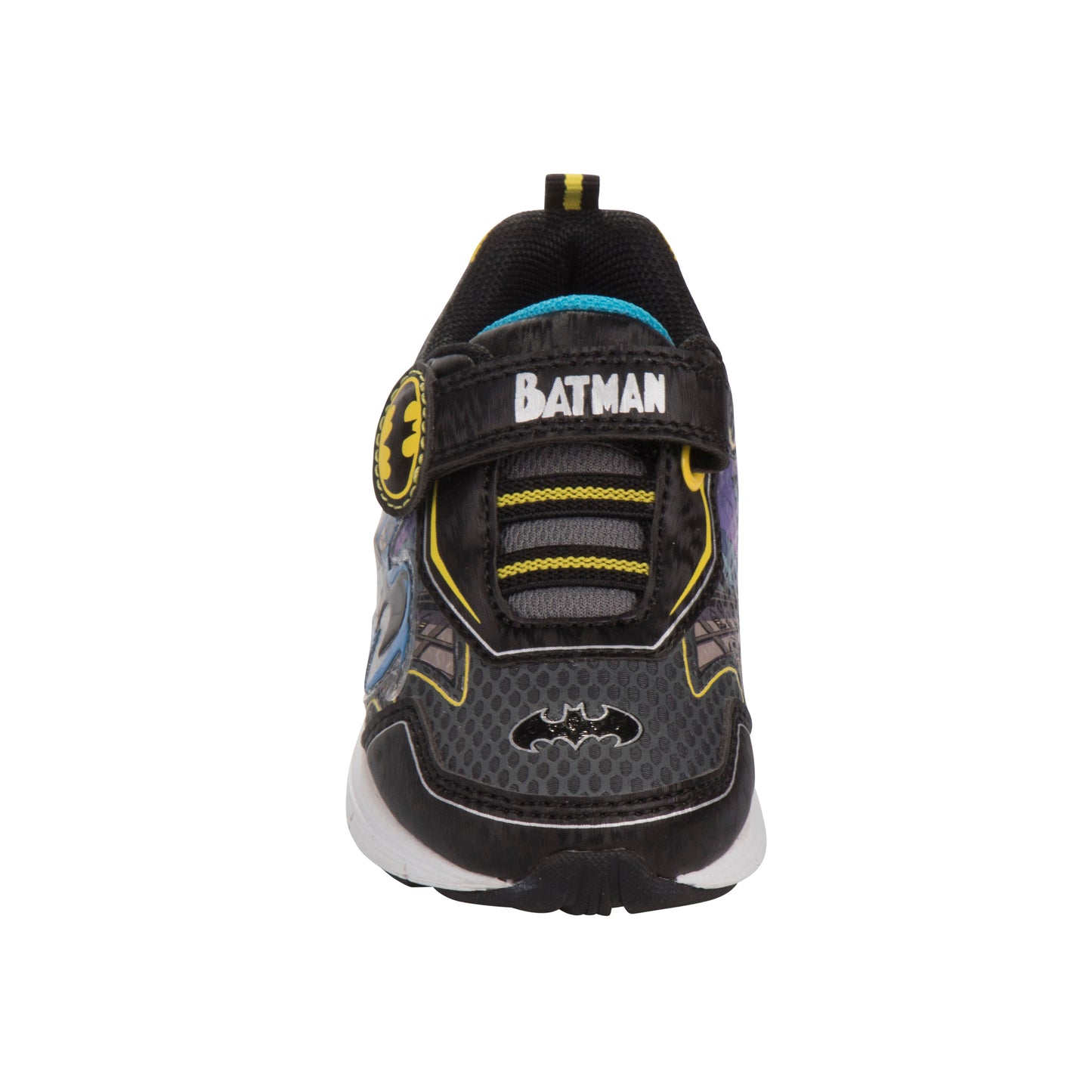 Josmo Boys Batman - Toddler Sneaker Superhero Comics Slip on Laceless Runner Breathable Sneakers Light up Tennis (Size 6-12 Toddler)