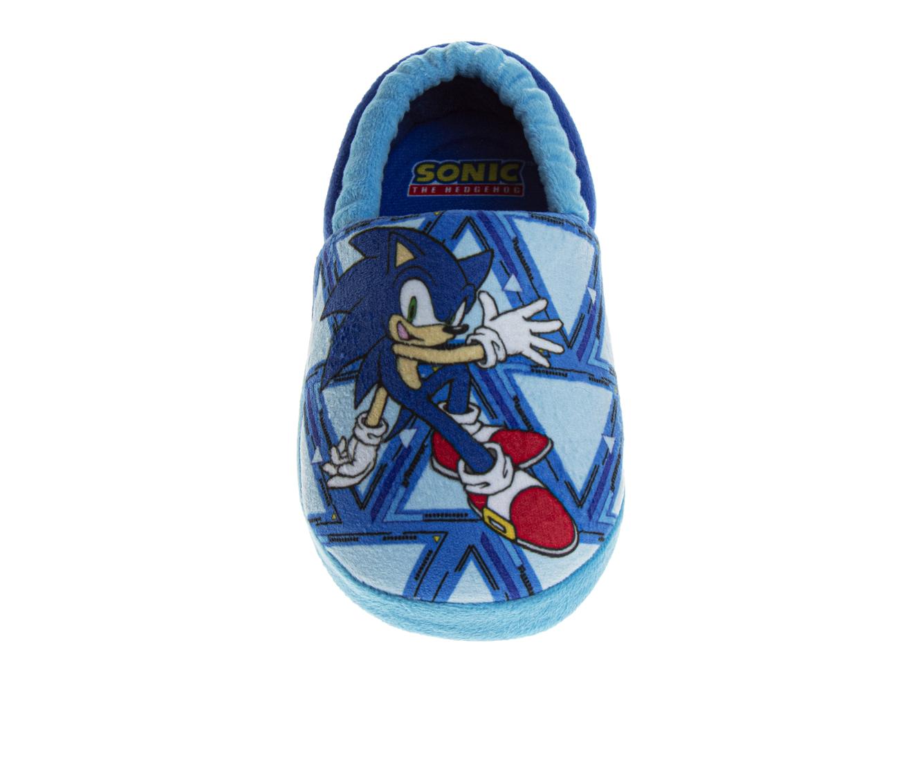 SEGA Sonic the Hedgehog Boys Slippers - House Shoes Lightweight Plush Warm Comfort Soft Aline Slipper (toddlers)