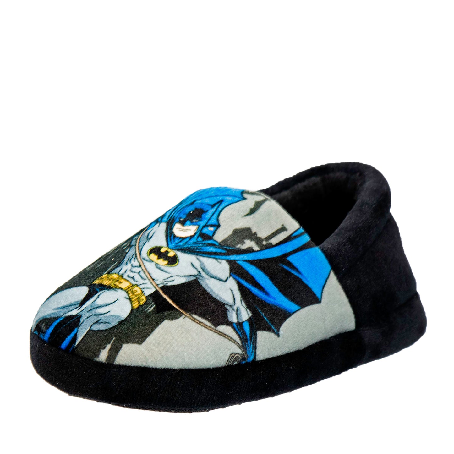 Josmo Boys' Batman Toddler Slipper Dark Knight Superhero Lightweight Comfort Soft Aline Plush House Shoes