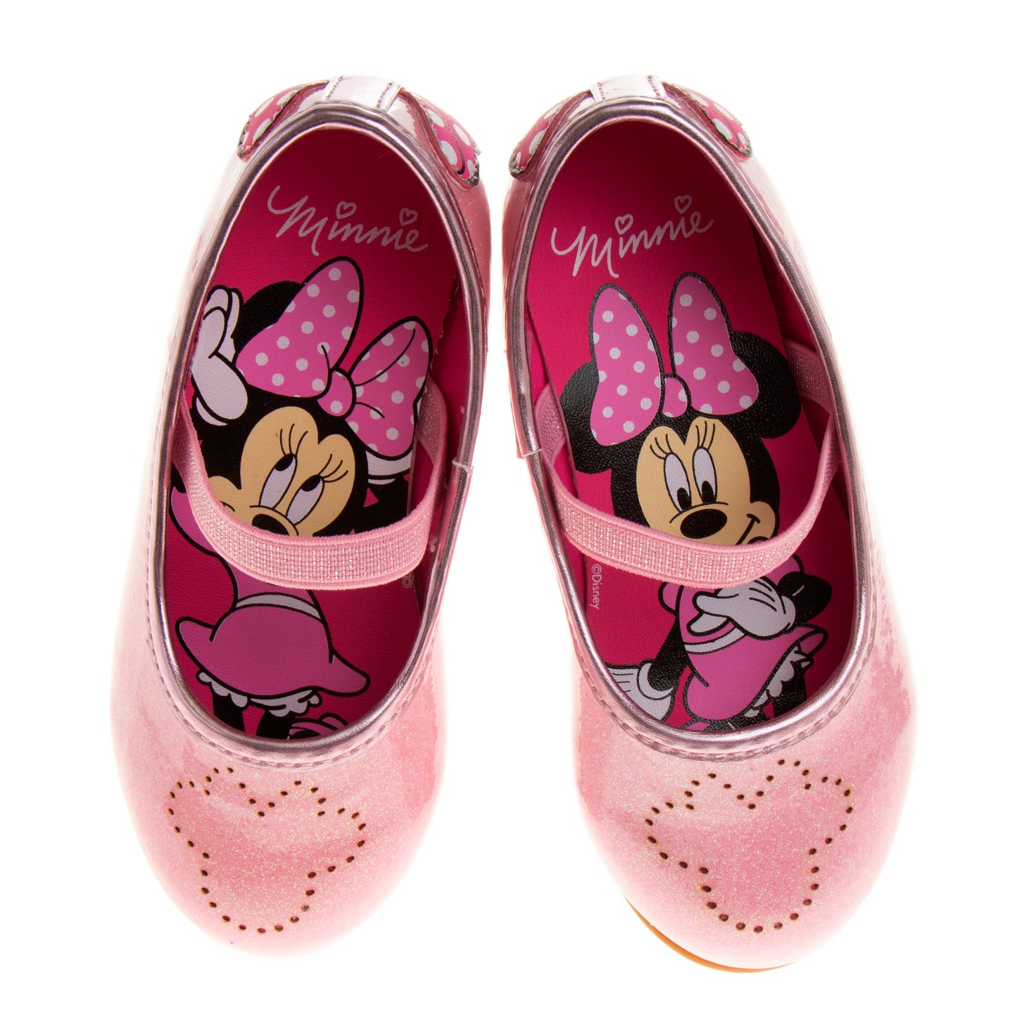 Disney Girls Minnie Mouse Mary Jane Flats - Dress up Slip-on Shoes (Toddler)