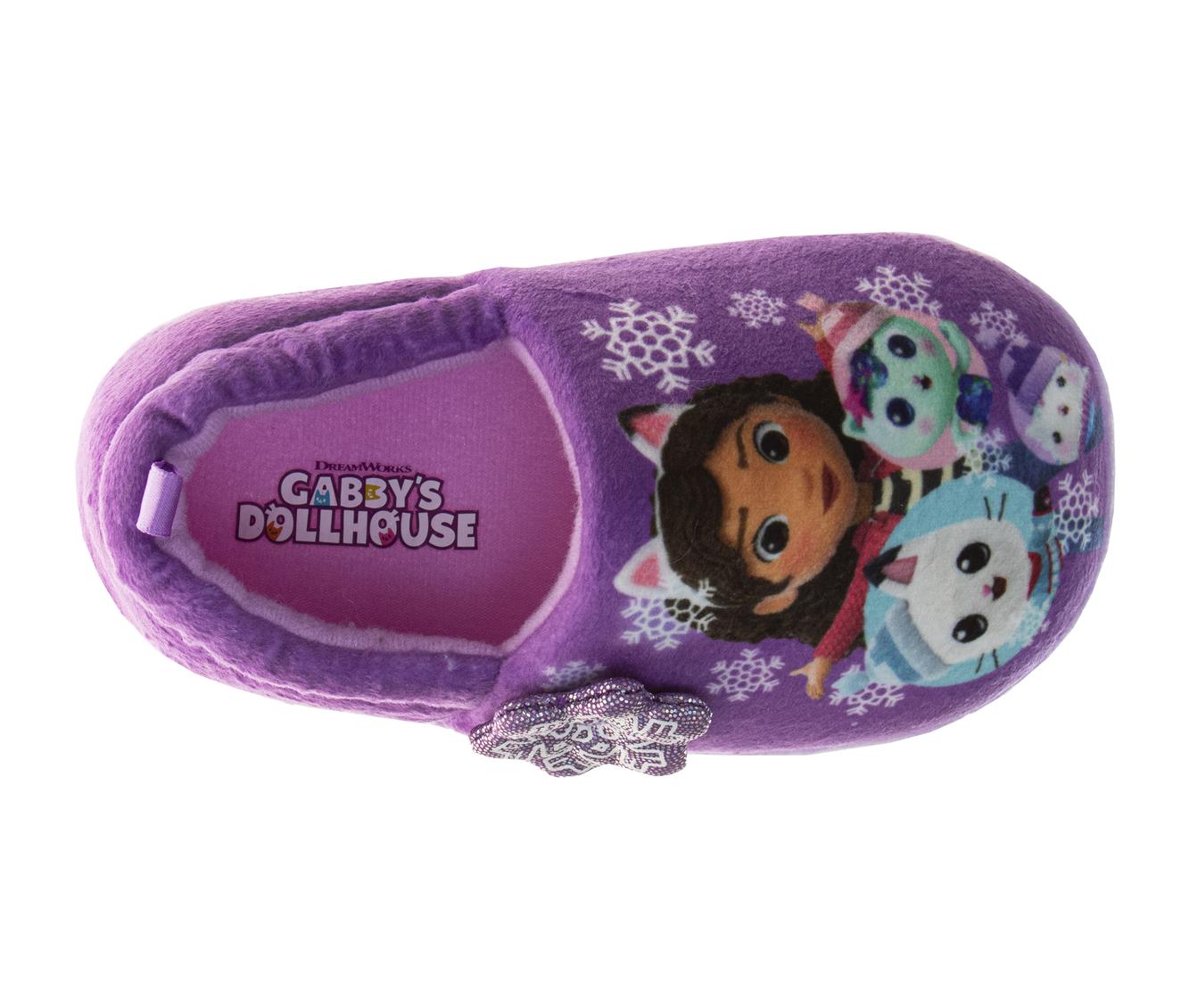 Gabby's Dollhouse slippers Girls - Gabbys indoor cute house shoes Lightweight Warm Comfort plush fuzzy Kitty Cat slipper (sizes toddler)