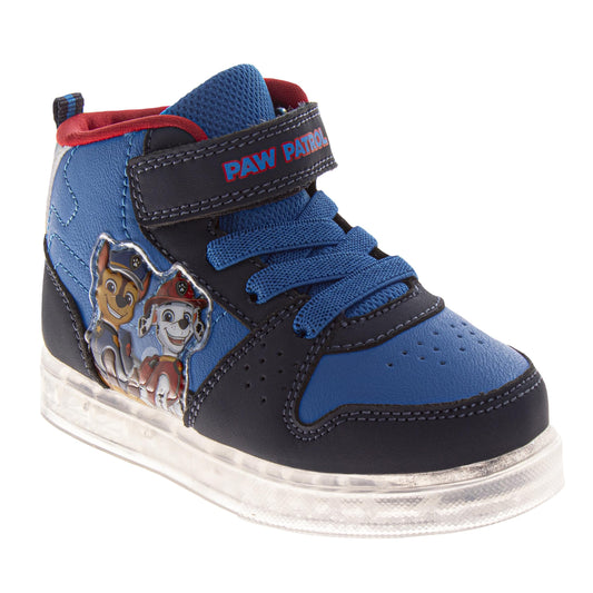 Paw Patrol Boys Light-Up High Top Sneakers Featuring Marshall and Chase (Little Kid)