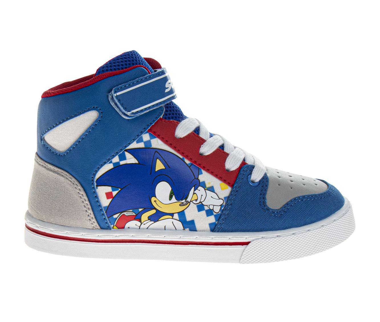 Sonic The Hedgehog Boys' Hook and Loop Hi-Top Canvas Sneakers