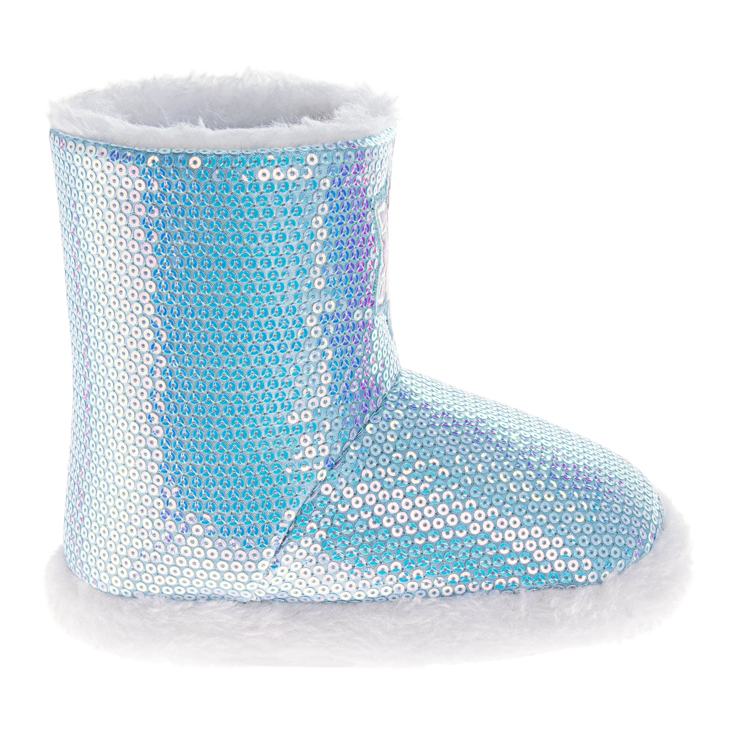 Frozen Girls Slippers Anna and Elsa Plush Warm Soft Aline Comfy Lightweight House Shoes (5-10 toddler)