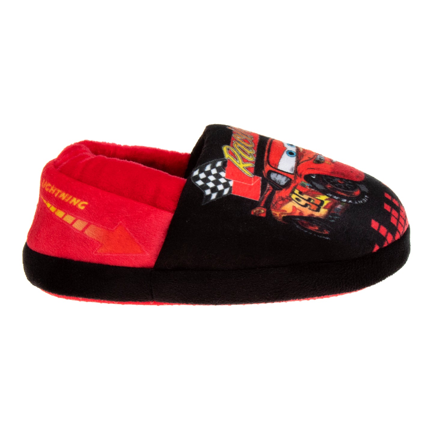 Disney Boys’ Cars Slippers – Lightning McQueen Fuzzy Slippers (Toddler)