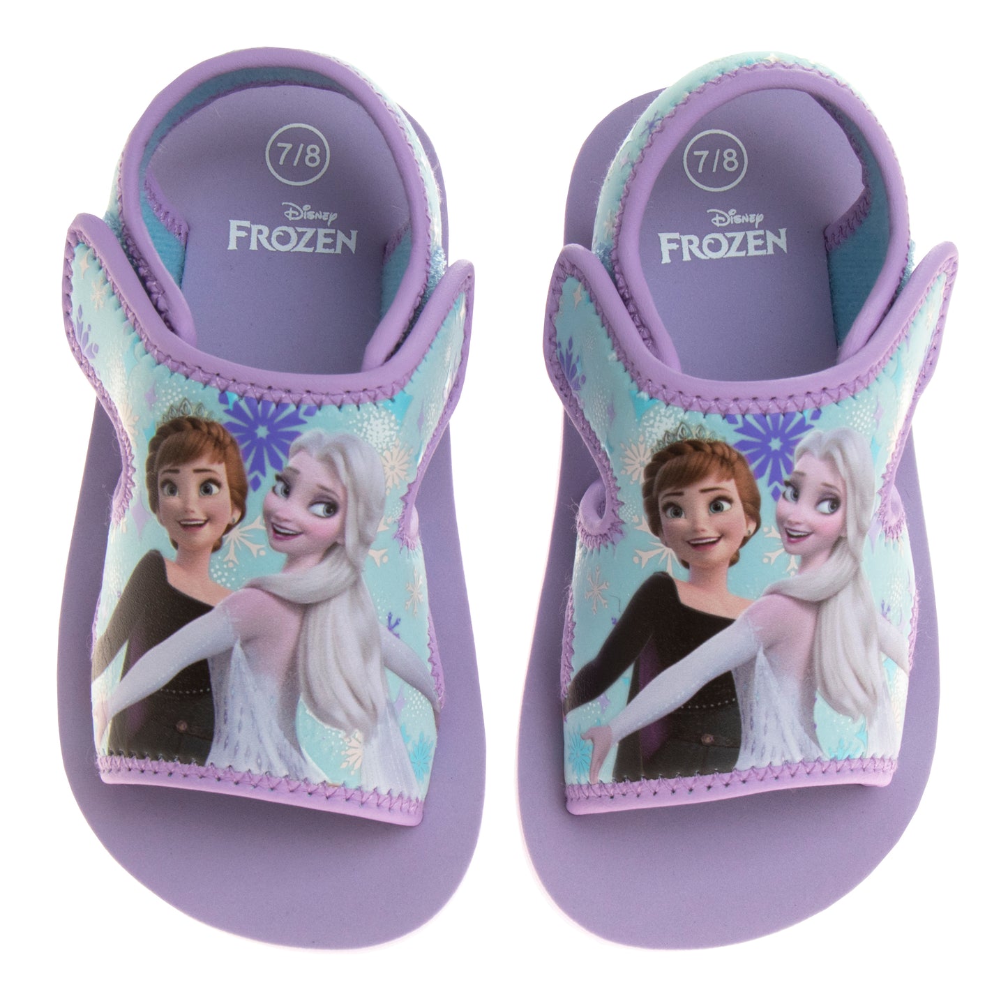 Disney Frozen Girls' Anna and Elsa Dual Sizes Hook and Loop Sandals (Toddlers)