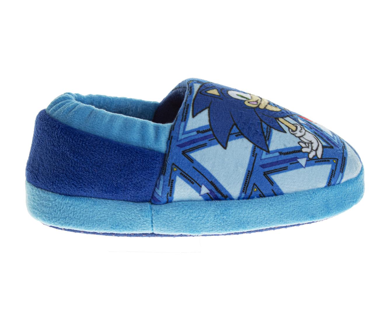 SEGA Sonic the Hedgehog Boys Slippers - House Shoes Lightweight Plush Warm Comfort Soft Aline Slipper (toddlers)