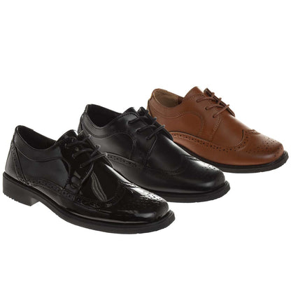 Josmo Boys' Wingtip Oxford Dress Shoes â€“ Classic Lace-Up Formal Shoes for Weddings, School & Special Occasions (Toddler/Little Kid)