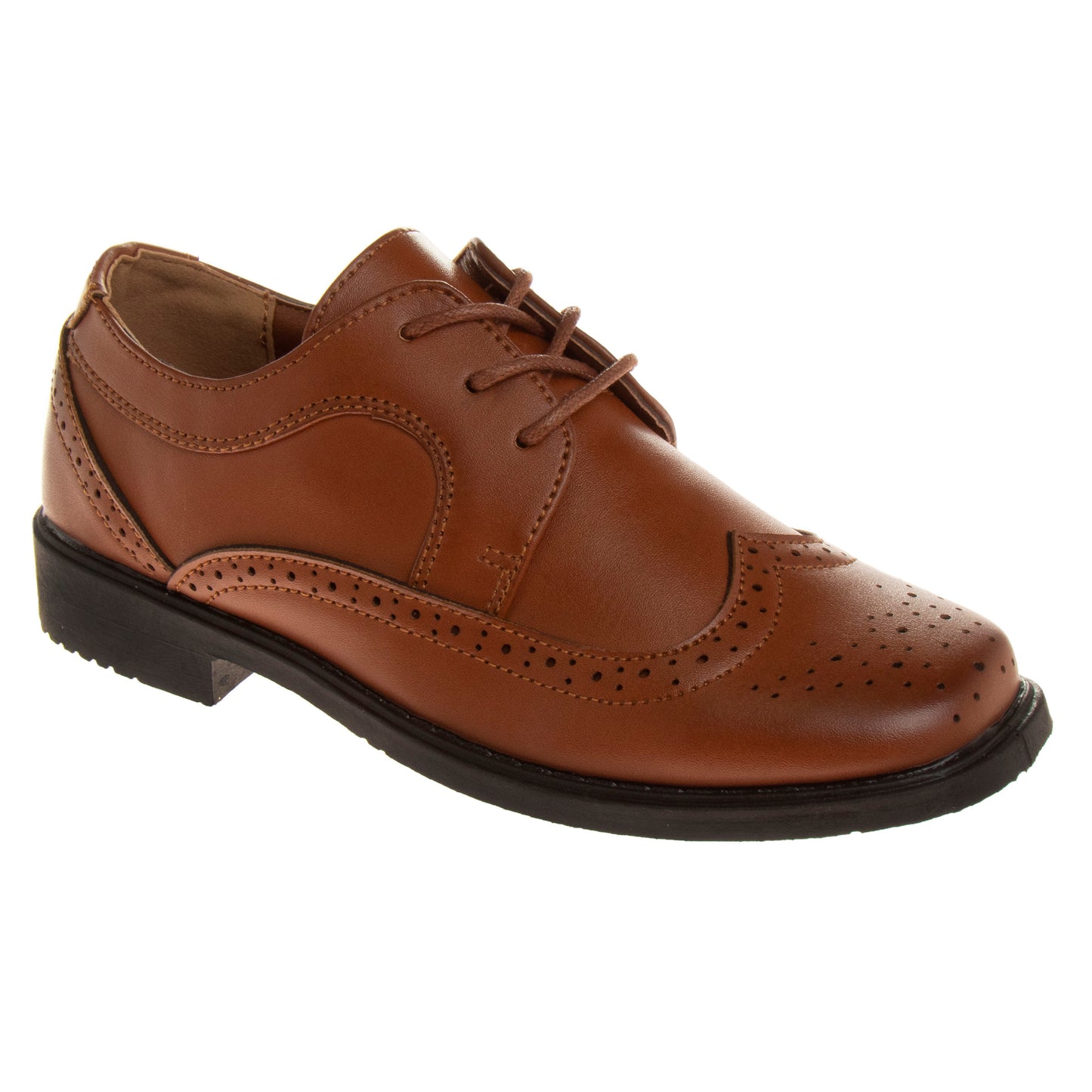 Josmo Boys' Wingtip Oxford Dress Shoes Classic Lace-Up Formal Shoes for Weddings, School & Special Occasions (Little Kid / Big Kid)