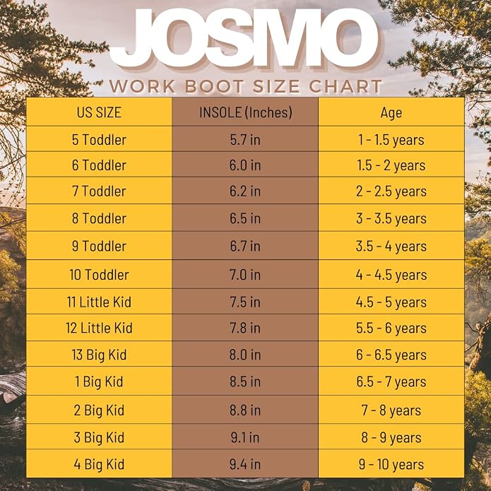 Josmo Kids' Unisex Outdoor Hiking Boots, Lace-Up Casual Adventure Boots for Everyday Wear (Little Kid/Big Kid)