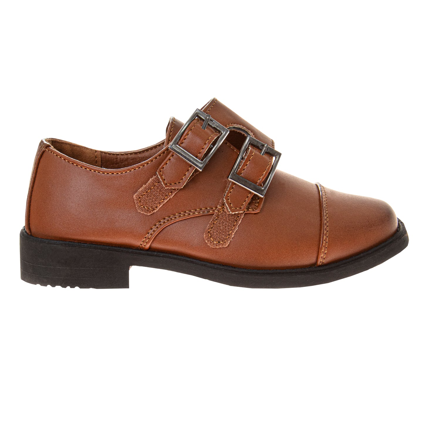 Josmo Boy’s Dress Shoes / Hook and Loop Double Monk Strap Cap Toe Oxford Loafers (Little Kid/Big Kid)