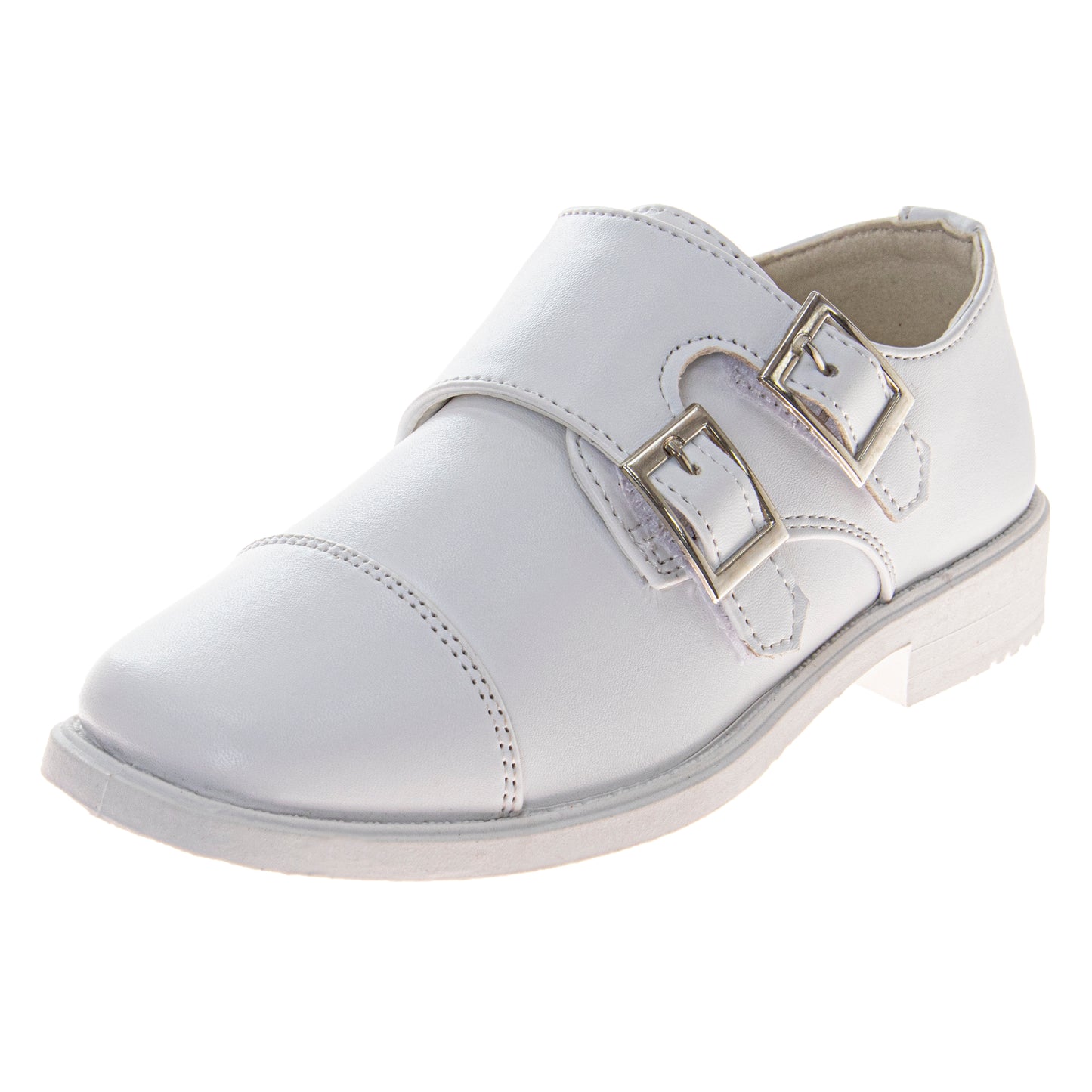 Josmo Boy’s Dress Shoes / Hook and Loop Double Monk Strap Cap Toe Oxford Loafers (Little Kid/Big Kid)