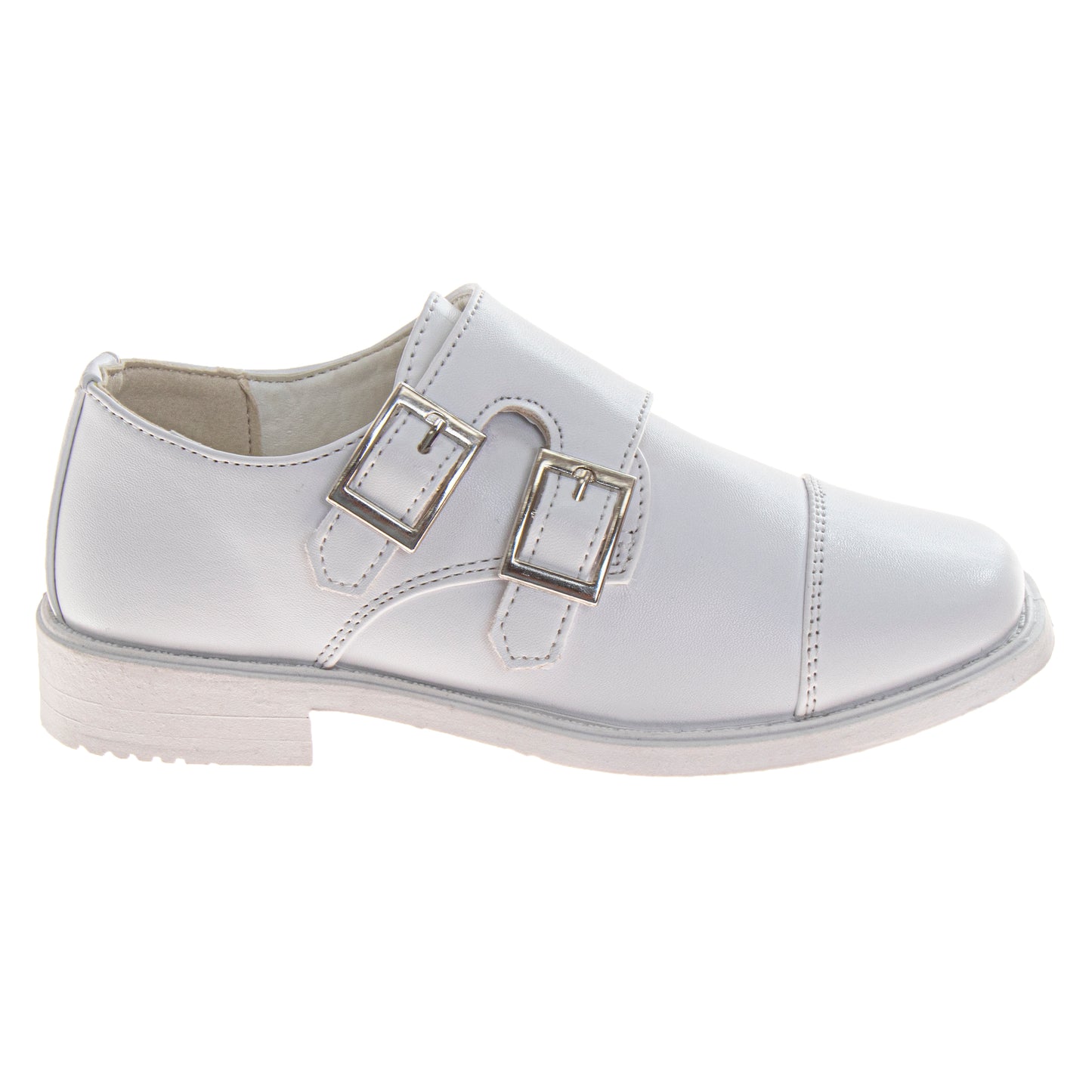 Josmo Boy’s Dress Shoes / Hook and Loop Double Monk Strap Cap Toe Oxford Loafers (Little Kid/Big Kid)
