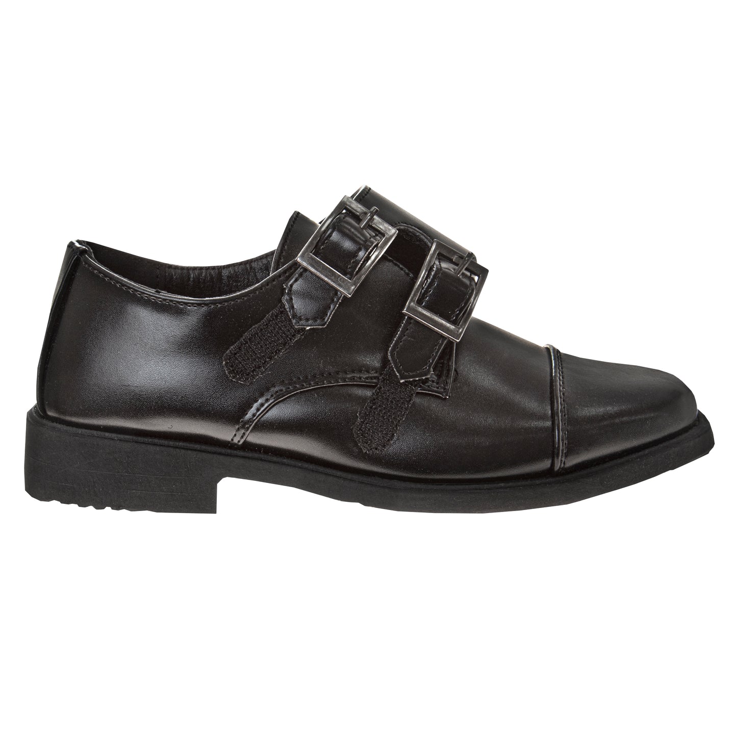 Josmo Boy’s Dress Shoes / Hook and Loop Double Monk Strap Cap Toe Oxford Loafers (Little Kid/Big Kid)