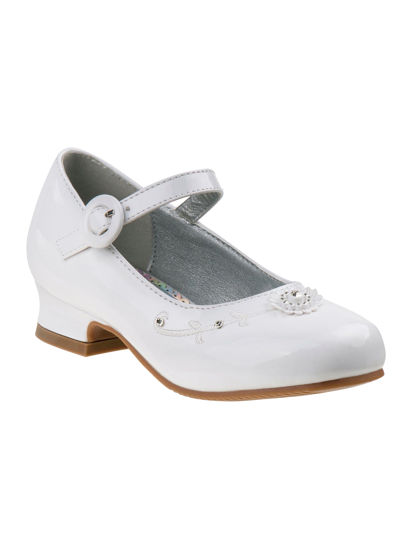 Josmo Girls' Mary Jane Dress Shoes with Low Heel â€“ Flower Girl Wedding Party Shoes (Little Kid/Big Kid)