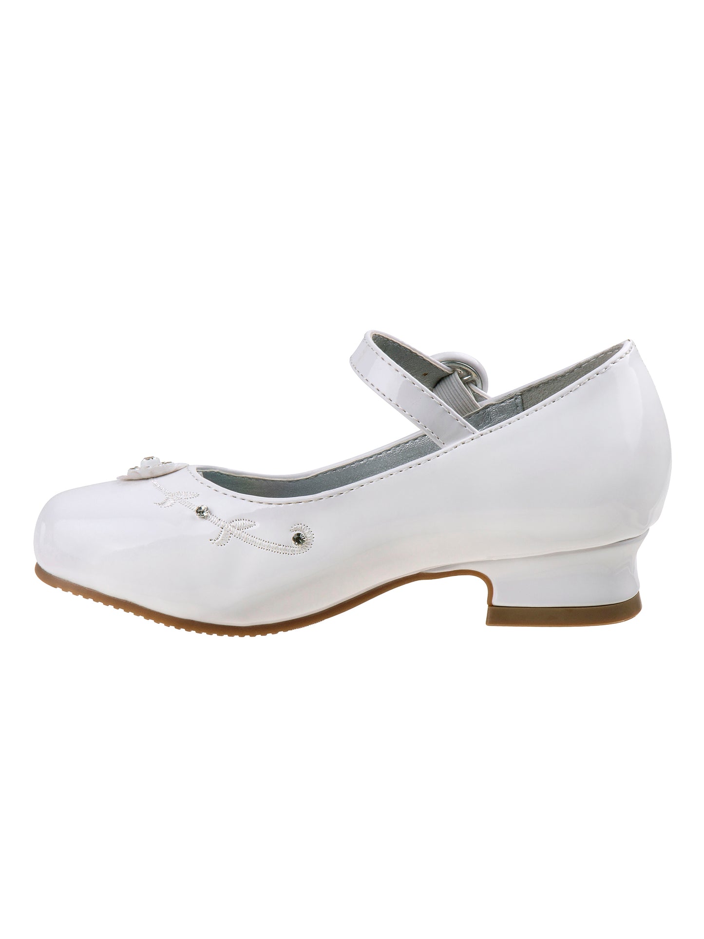 Josmo Girls' Mary Jane Dress Shoes with Low Heel â€“ Flower Girl Wedding Party Shoes (Little Kid/Big Kid)