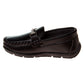 Josmo Boys' Slip-On Boat Shoes, Dressy Casual Loafers with Metal Accent for School and Formal Wear (Little Kid/Big Kids))
