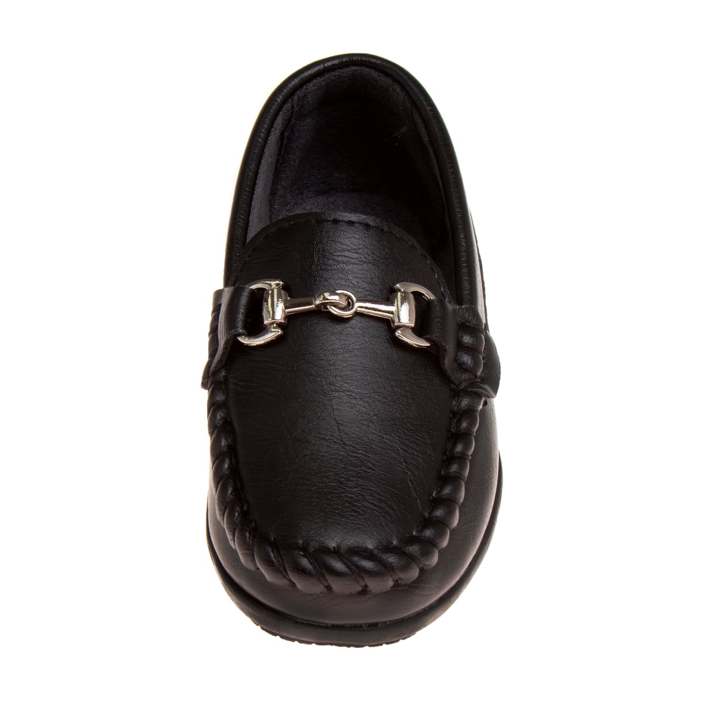 Josmo Boys' Slip-On Boat Shoes, Dressy Casual Loafers with Metal Accent for School and Formal Wear (Little Kid/Big Kids))