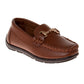 Josmo Boys' Slip-On Boat Shoes, Dressy Casual Loafers with Metal Accent for School and Formal Wear (Little Kid/Big Kids))