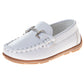 Josmo Boys' Slip-On Boat Shoes, Dressy Casual Loafers with Metal Accent for School and Formal Wear (Little Kid/Big Kids))