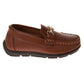 Josmo Boys' Slip-On Boat Shoes, Dressy Casual Loafers with Metal Accent for School and Formal Wear (Little Kid/Big Kids))