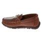 Josmo Boys' Slip-On Boat Shoes, Dressy Casual Loafers with Metal Accent for School and Formal Wear (Little Kid/Big Kids))