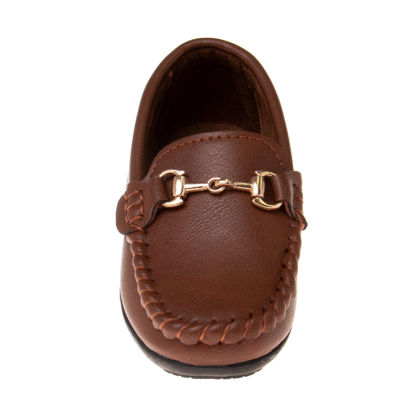 Josmo Boys' Slip-On Boat Shoes, Dressy Casual Loafers with Metal Accent for School and Formal Wear (Little Kid/Big Kids))