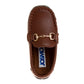 Josmo Boys' Slip-On Boat Shoes, Dressy Casual Loafers with Metal Accent for School and Formal Wear (Little Kid/Big Kids))