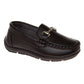 Josmo Boys' Slip-On Boat Shoes, Dressy Casual Loafers with Metal Accent for School and Formal Wear (Little Kid/Big Kids))
