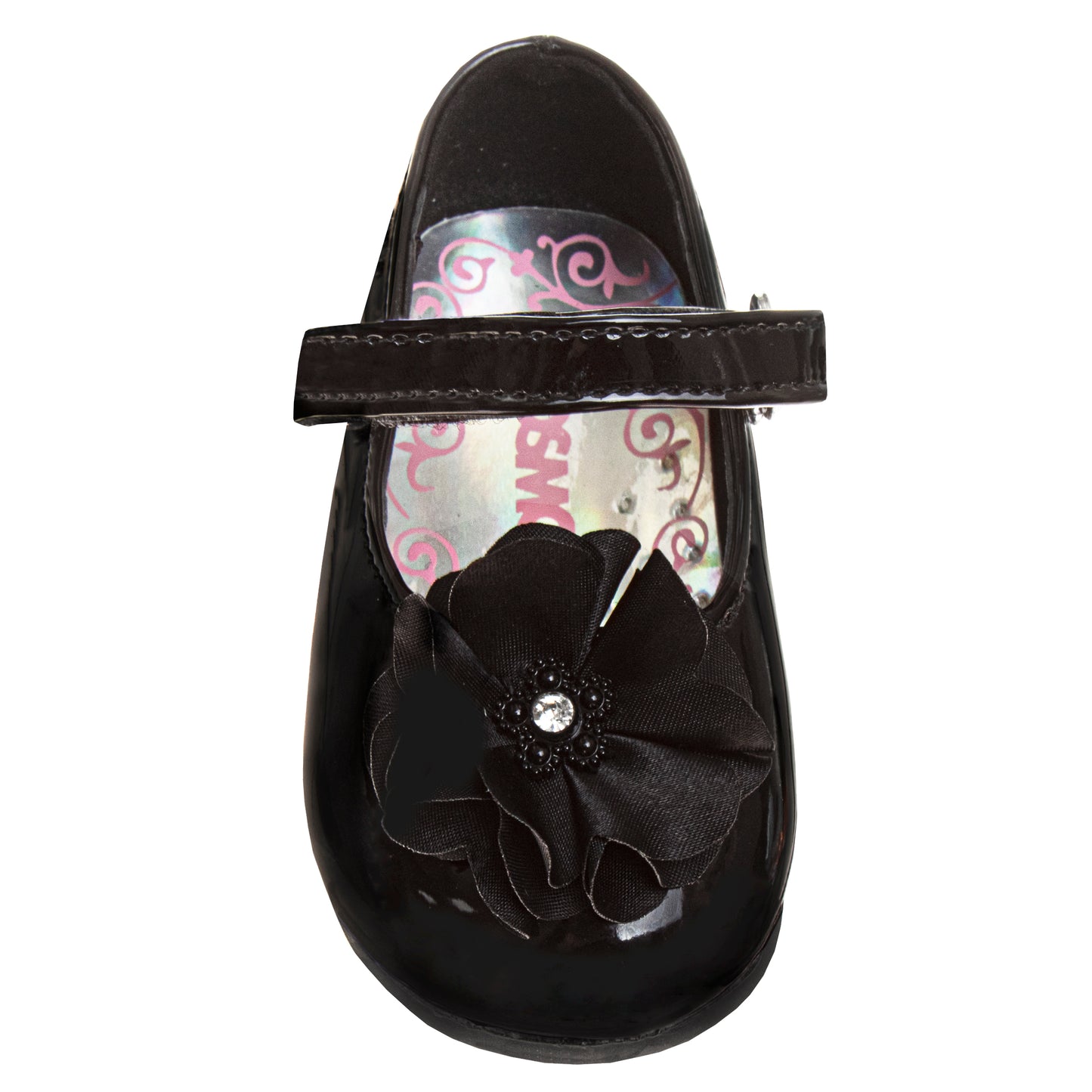 Josmo Infant Girls' Mary Jane Dress Shoes, Flower Accent Soft Comfort Shoes for First Steps and Special Occasions (Infant/Toddler)