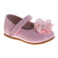 Josmo Infant Girls' Mary Jane Dress Shoes, Flower Accent Soft Comfort Shoes for First Steps and Special Occasions (Infant/Toddler)
