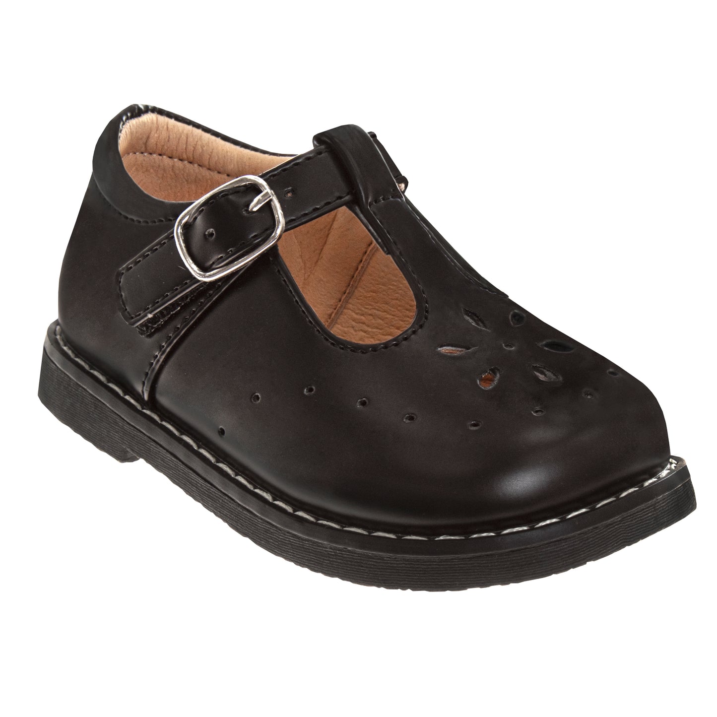 Josmo Unisex Boys Girls' Walking Shoes Hard Sole T-Strap Mary Janes (Infant/Toddler)