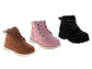 Josmo Boys' & Girls' Combat Boots, Lace-Up Casual Ankle Boots with Lug Sole (Toddler/Little Kid)